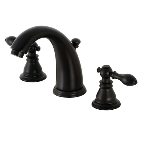 Kingston Brass KB980ACL Widespread Bathroom Faucet with Retail Pop-Up, Matte Black KB980ACL